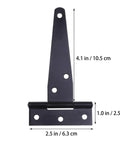 24 Pack 4-Inch Black T Shape Iron Hinges With 6 Screw Holes, Heavy Duty Door And Gate Hinges, Easy To Install And Quick To Dismantle