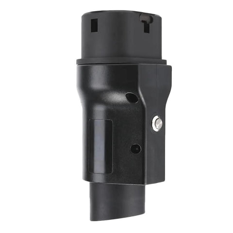 High Performance GBT Socket To Type 1 Plug Adapter For EV Chargers, heavy duty black plastic design for reliable fast charging.