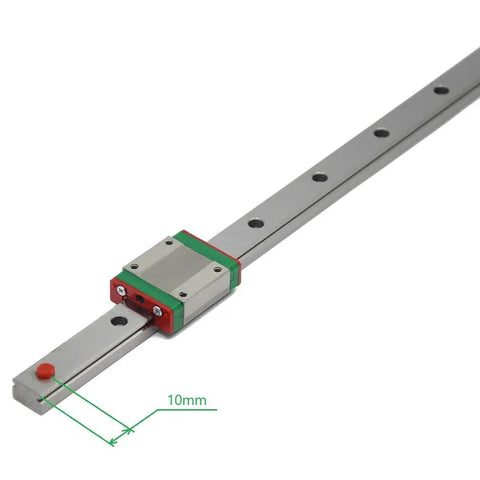 500mm MGN15 Linear Rail Guide With MGN15C Carriage Block For DLP UV 3D Printer And CNC Machines Beefy Load Handling, Pro Grade Precision Motion, Smooth Fast Travel, Easy Install, Durable Rails For Serious DIY Robotics. 500mm MGN15 rail with MGN15C carriage block, steel, 10mm stop end