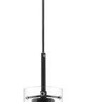Black Pendant Light Fixture For Kitchen Island And Dining Table With Bubble Crystal Glass Shade And LED Bulb Included