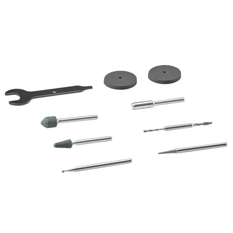 8 Piece Glass And Stone Accessory Micro Kit for carving with bits, discs, and wrench for DIY glass art projects