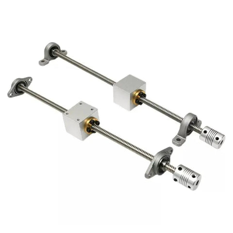 Hot T8 Lead Screw Set For 3D Printers, Horizontal V Style Kit With Solid Copper Nuts And Stainless Steel Rails, 200 Mm Smooth Motion Upgrade For Your Machining Rig Right Now. T8 lead screw set with copper nuts and stainless steel rails