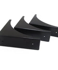 Heavy Hitter Brass Corner Guards Four Pack Heavy Duty Premium Quality Edge Protectors For Desks Cabinets And Jewelry Boxes Thick Black Furniture Bumpers, three black metal corner guards.