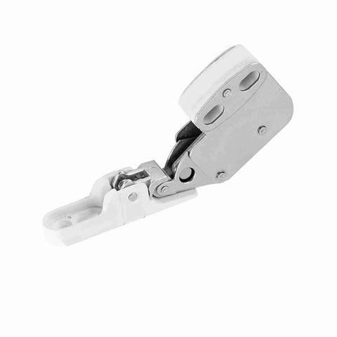 Heavy Duty Push To Open Cabinet Lock With Auto Release Spring For Kitchen Bedroom Cupboard Doors Easy Install Touch Catch Latch Rebound Door Catch No Handles Needed White Plastic side view