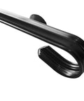 Close-up of 3 Ft Wrought Iron Handrail For Indoor Outdoor Stairs And Decks, Wall Mounted Black Metal Railing, Made In USA, Includes Hardware
