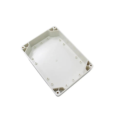 Rugged ABS Plastic Weatherproof Electrical Enclosure Box With IP65 Waterproof Rating in compact design, top view.