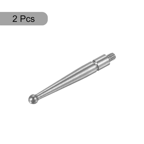 Dial Test Indicator Contact Point With 2mm Ball Tip, HSS High Speed Steel Probe, M1.6x0.35 Thread, 0.82 Inch Length, 2 Pack