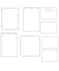 Clear 3mm Polycarbonate Enclosure Panel Kit With Screw Pack For Adventurer AD5X 3D Printer layout view of transparent PC sheets