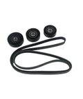 Upgrade Your Rig With This Snappy Tensioner Pulley V Belt Kit For Mercedes Benz W169 And W245 Models Featuring A Beefy 2.0L V4 Engine Setup That Guarantees Slick Performance And Peace of Mind On the Highway Or City Streets Today. black tensioner pulley and V belt kit for Mercedes-Benz W169 W245 2.0L engine