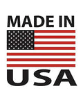 Made in USA label featuring the American flag, emphasizing quality and domestic production of Top Tier Axle And Differential Gear Repair Fluid.