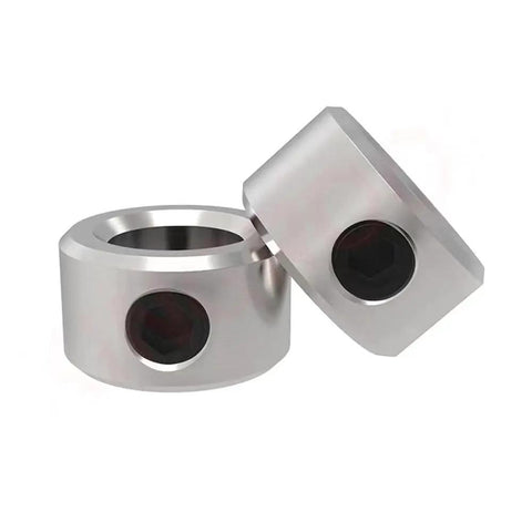 5/16 Inch Bore Shaft Collars In Solid Zinc Plated Carbon Steel With Set Screw Lock For CNC Machines And 3D Printers, Pack Of 10