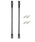 Stainless Steel Front And Rear Driveshafts For 1/10 Scale RC Crawlers, 68 To 229mm Adjustable, Cut To Length, Two Piece Set, Heavy Duty Shaft Kit For Capra GSPEED Element LCG Rigs And DIY Scalers, black shaft set