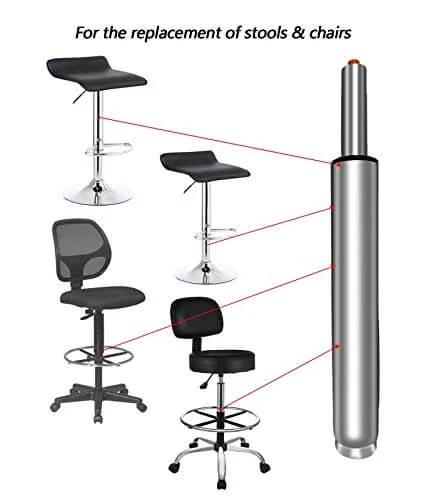 Beefy Adjustable Gas Lift Cylinder Tube For Bar Stools And Drafting Chairs Replacement Parts Heavy Duty Hydraulic Pneumatic Shock Piston