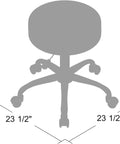 Ergonomic Adjustable Height Stool For Beauty Salons And Medical Spa With Plush Beige Cushioning Heavy Duty Chrome Swivel Base And Smooth Gas Lift For Legit Comfy All Day Grind 21 inch height dimensions