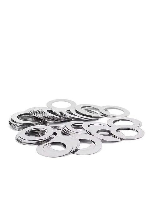 Ultra Thin Stainless Flat Washer Set For Precision Spacing, 0.3mm Axle Bearing Spacers, Fits M35 M48 M50, 5 pack washers