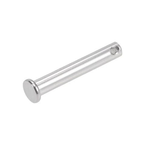Single Hole Clevis Pin 8mm X 50mm Flat Head 304 Stainless Steel Link Hinge Pin on white background