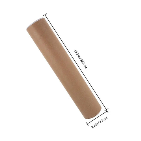 Kraft Paper Mailing Tubes With Caps 6.5 Cm Inner Diameter 33 Cm Length 3 Mm Thick Cardboard Poster Tubes For Blueprints Documents Shipping