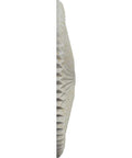 Side view of Shakur Ceiling Medallion 24 Inch Diameter 3 Inch Projection Cream Crackle Finish Lightweight Canopy up to 5 Inches