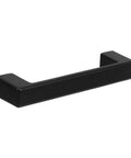 Vintage Zinc Alloy Cabinet Handles Matte Black For Kitchen And Dresser Drawers, Solid Drawer Pulls, angled view