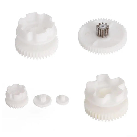 Plastic Gear Set For RS550 And RS390 Motors, Replacement Parts For Electric Ride On Toys, Displayed Gears of Varying Sizes