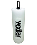 Vexilar marine electronics ice fishing float, tall white cylindrical design with black top loop