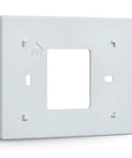 White Thermostat Wall Plate With Mount Bracket For 2x4 Electrical Box, small cover plate, front view