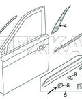 Diagram of 15 Piece Door Liftgate Body Side Rocker Molding Retainer Clip Set for Hyundai and Kia vehicles parts assembly.