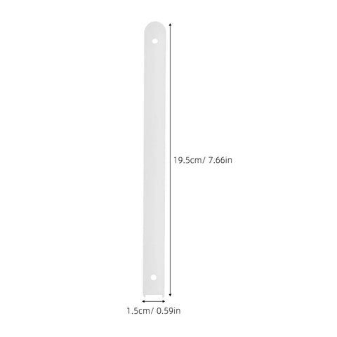 White plastic drawer slide measuring 19.5cm long, part of the Three Pack Plastic Drawer Slides for Cabinets and Cupboards.