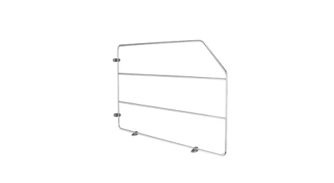 12 Inch Baking Sheet Organizer Rack for Wall and Base Kitchen Cabinets, Chrome Wire Divider for Pan Storage, Side View