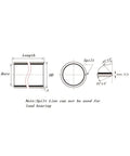 Schematic diagram showing dimensions and details of Heavy Duty Sleeve Bearing Single Unit Oilless Bushing 40X44X50mm.