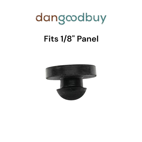 Ridged Stem Rubber Push-In Bumper 9/16 Inch Diameter Fits 1/4 Inch Hole In 1/8 Inch Thick Material