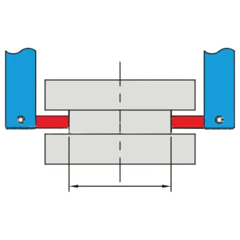 Kopinma Digital Caliper Accessories Set for Versatile Measurement Heads showing measuring clamps with red and blue components.