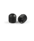 Close-up of 600Pcs 304 Stainless Steel Hex Socket Screws Set M3 M4 M5 M6 M8 Assortment Kit for DIY Projects, two screws side view.