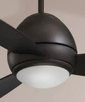 Close-up of Dope Outdoor Ceiling Fan With Remote And Dimmable LED Light Kit 44 Inch Bronze Low Profile With Weather Resistant Blades