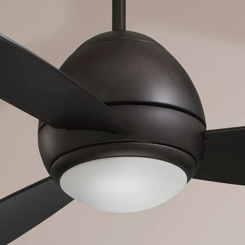 Close-up of Dope Outdoor Ceiling Fan With Remote And Dimmable LED Light Kit 44 Inch Bronze Low Profile With Weather Resistant Blades