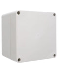 IP65 Waterproof ABS Plastic Enclosure For Electronics, Outdoor Junction Box 120x120x90mm, erosion-resistant front view