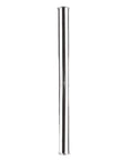 Stainless steel sanitary spool tube with clamp ends, front view, 36-inch length, 2.5-inch tri-clamp ends.