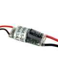 Two Pack RC BEC UBEC 5V 3A Step Down Module with EMI Shielding, red and black wires, close-up view