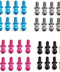 Assorted colored hex ball head screws for RC cars, including silver, from Set Of 10 Silver Metal Hex Ball Head Screws For 1 By 10 Scale RC Cars Including TT01 TT02 D5 Durable Alloy Fasteners For Vehicle Bodies Chassis And Scale Accessories Universal Compatibility For Easy Assembly And Maintenance.