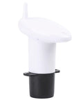 Ultrasonic Water Level Sensor With Temperature Display Liquid Depth Meter For Tanks And Ponds LCD Bar Graph Readout High Low Alarm Waterproof Easy Top Mount Probe, white and black