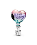 Birthday Hot Air Balloon Charm For Moments Bracelet In Sterling Silver With Multicolor Enamel Finish Gift Box Included Women Jewelry Gift Totally Cute Birthday Accessory For Her