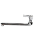 Wall Mounted Extended Kitchen Faucet Cold Only Rotatable Spout 304 Stainless Steel Single Lever for Mop Pool Utility Sink Silver(25cm) side view