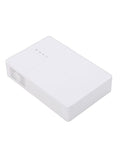 Top Notch Ups Router Modem Backup Battery Stores Six Thousand Mah To Keep Your Home Net Running Smooth During Power Trips Boosting Dual Direct Current Ports For No Sweat Video Calls And Streaming Nights, compact white design.