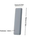 Eight Pack 70x19mm Rectangular PTFE Furniture Sliders With Self Adhesive Backing Heavy Duty Floor Protectors size 70x19mm with thickness 6mm.