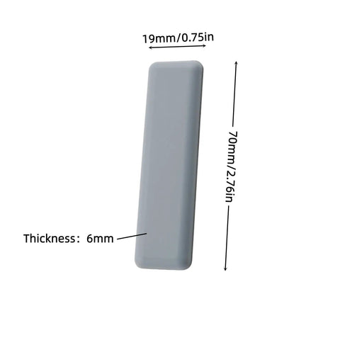 Eight Pack 70x19mm Rectangular PTFE Furniture Sliders With Self Adhesive Backing Heavy Duty Floor Protectors size 70x19mm with thickness 6mm.