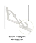 Straight Up Sturdy Wrought Iron Shelf Brackets For Walls Decorative Corner Supports For Bookshelves And Kitchen Racks No Sweat Diy Setup Heavy Duty Storage Braces In Crisp White with elegant design and invisible solder joints.