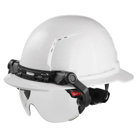 Legit Heavy Duty Clear Dual Coat Lens Eye Visor Built For Tough Yard Jobs And Power Tool Work With Anti Fog Coating And Comfy Black White Adjustable Strap For Solid Eye Protection All Day Long