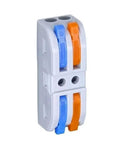 20 Pcs Lever Wire Connectors Push In Splice Block 2 In 2 Out Nylon PA66 Shell Tin Copper Conductors Safe Durable Electrical Terminal