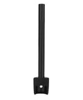 Front view of 15mm Leather Semicircle Punch For Belt Straps And Purses, black tool for DIY leather crafting, in durable steel design.