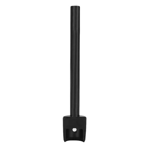 Front view of 15mm Leather Semicircle Punch For Belt Straps And Purses, black tool for DIY leather crafting, in durable steel design.